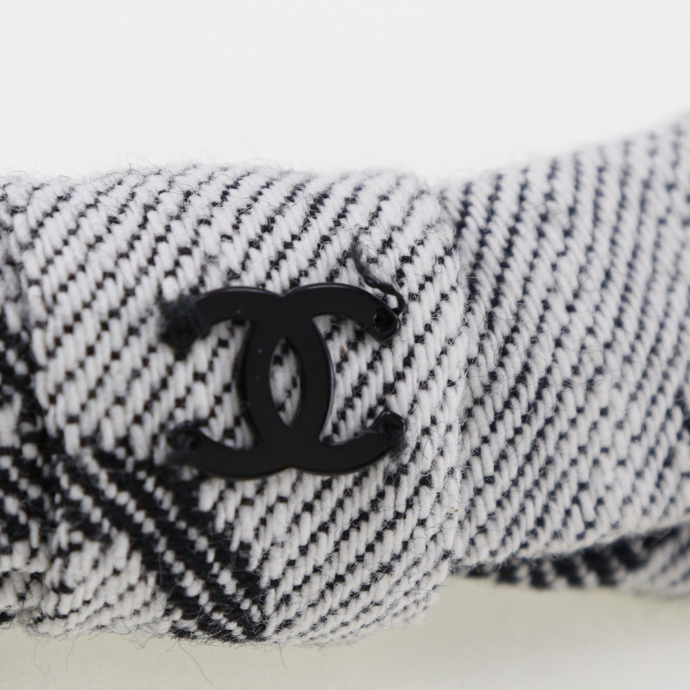 Chanel Coco Mark Ribbon Cotton Barrette