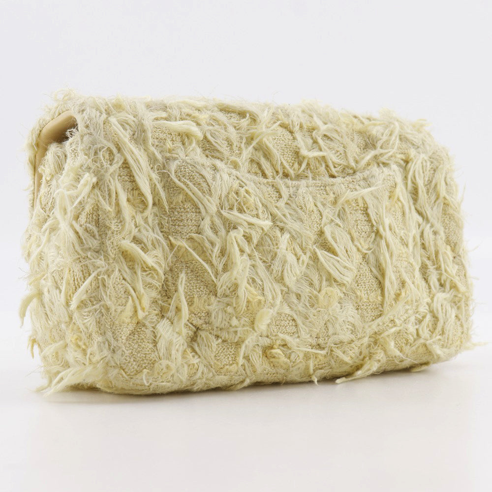 Chanel tweed yellow ChainShoulder matrasse Shoulder Bag