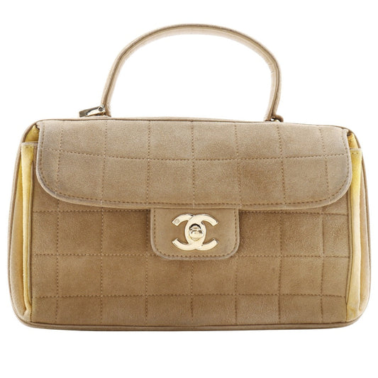 Chanel Choco Bar Suede Handbag