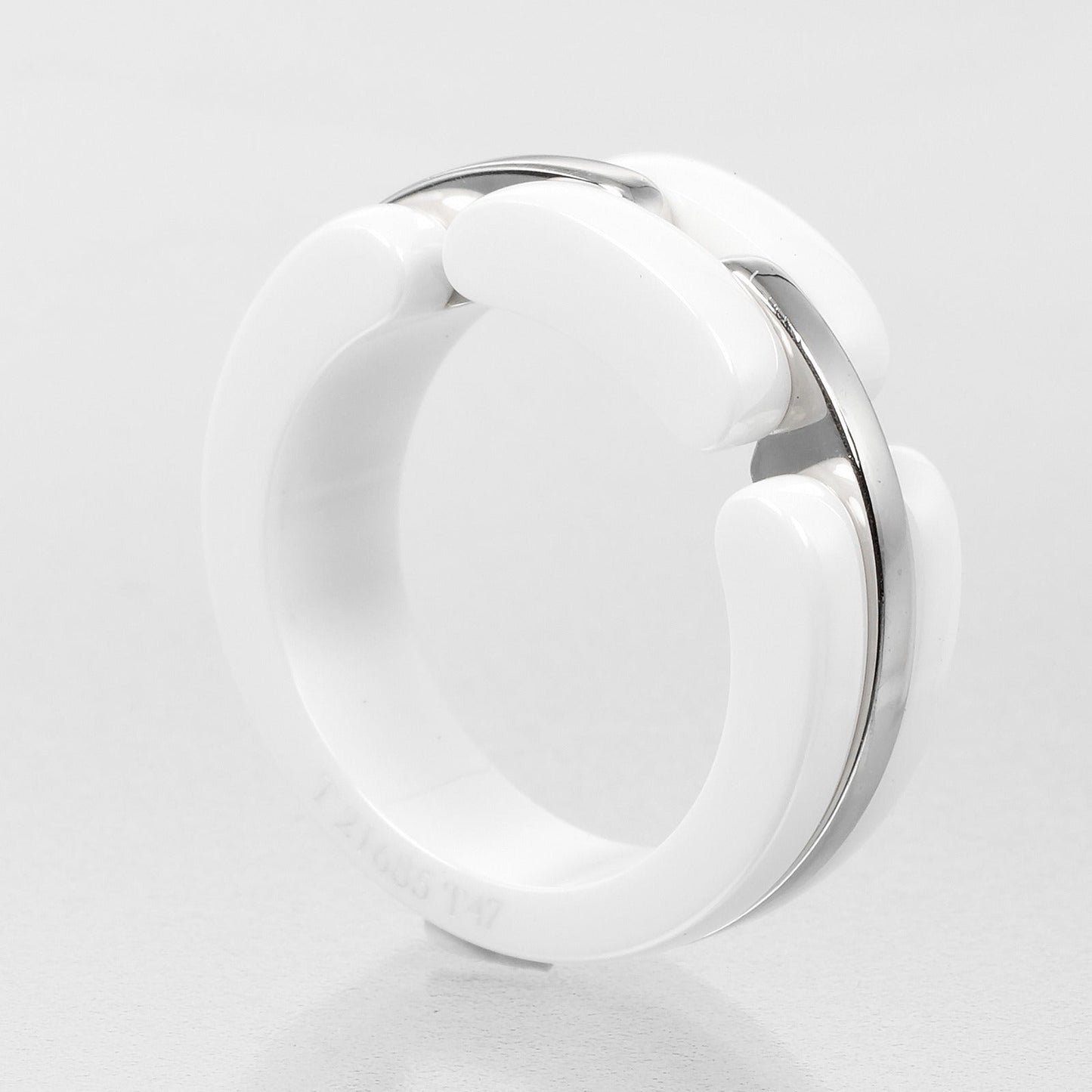 CHANEL Ring K18 White Gold, White Ceramic white Ultra Collection Women  