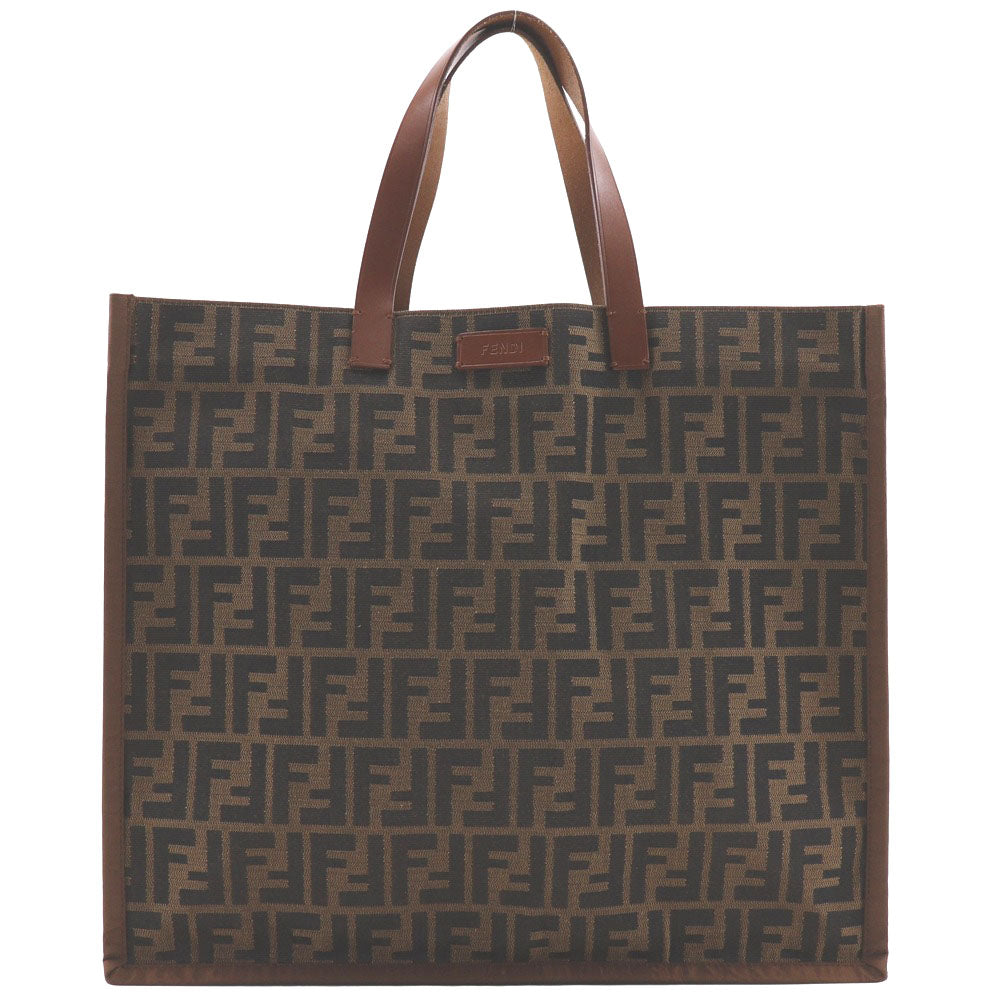Fendi Handbag 8Bh235 Gkf Tote Bag Zucca Unisex Unisex Canvas Nylon Brown