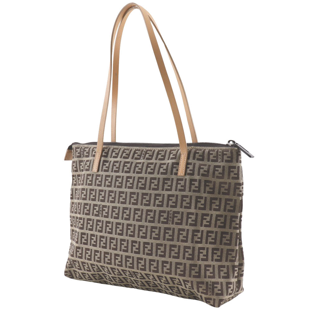 Fendi Tote Bag 8Bh022 Zucchino Women Canvas Brown