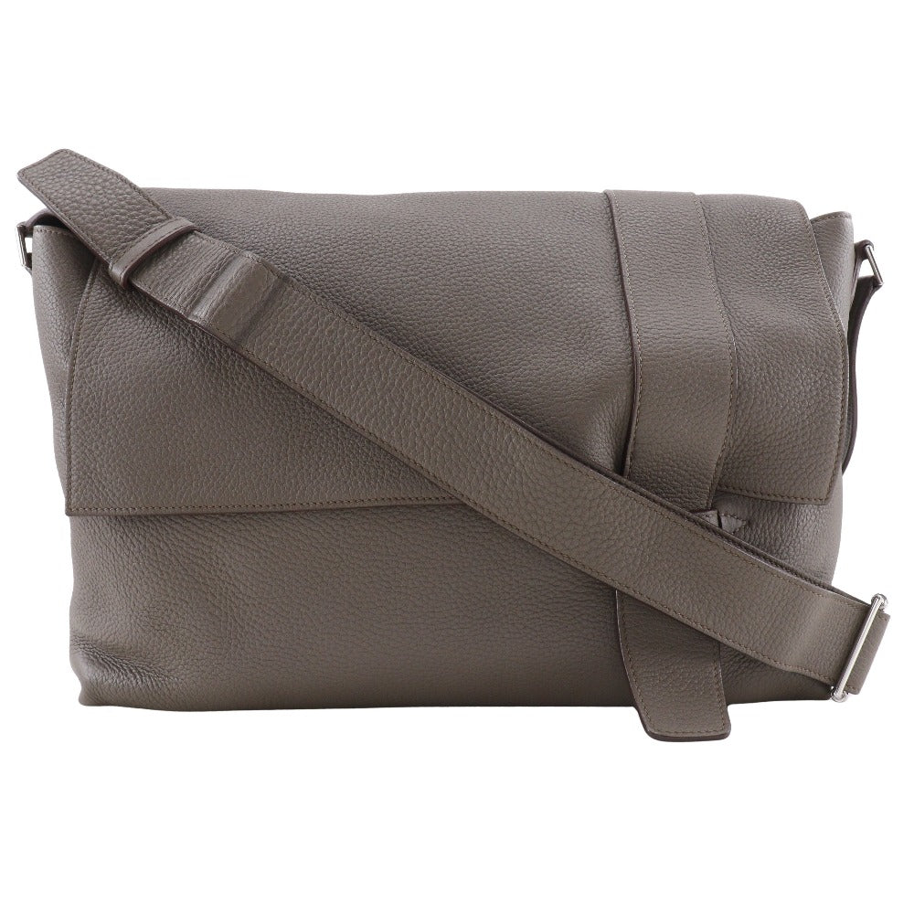 Hermes Shoulder Bag Taurillon Clemence Sac Alfred Mens Brown