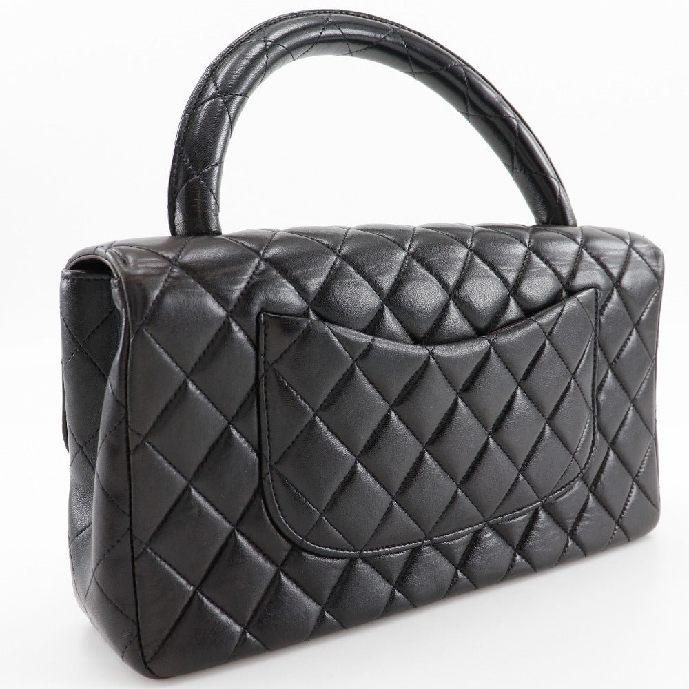 Chanel lambskin One handle Matrasse Parent-child Parents Black Handbag