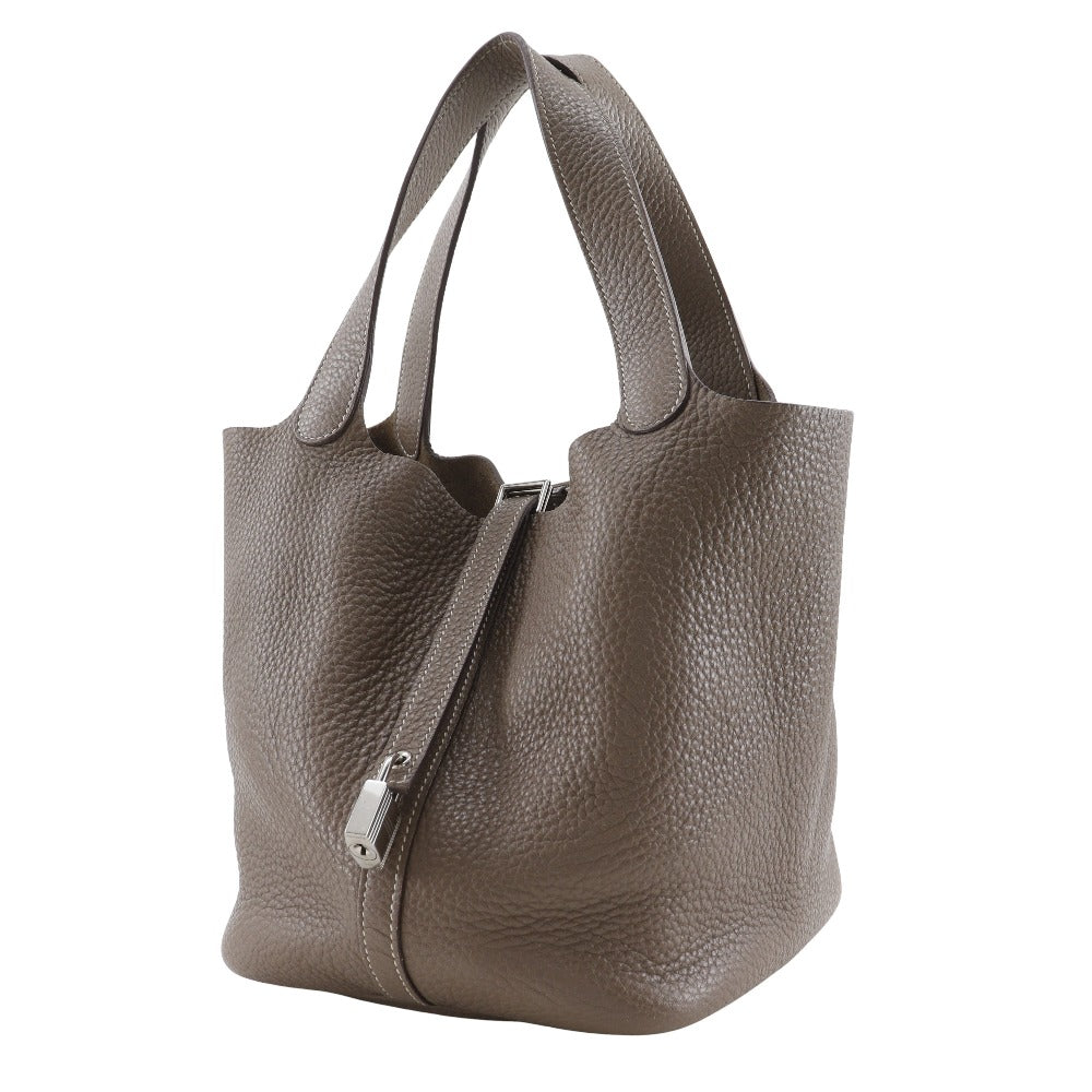 Taurillon Clemence Pico Lock Mm Black Tan Travel Bag