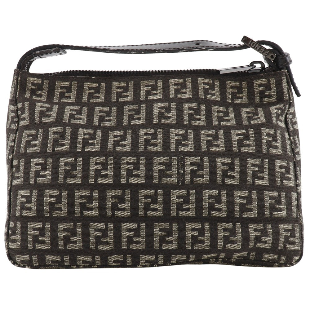 Fendi Pouch 8N0001 Bag Accessory Pouch Zucchino Women Canvas Brown Mini Travel Bag