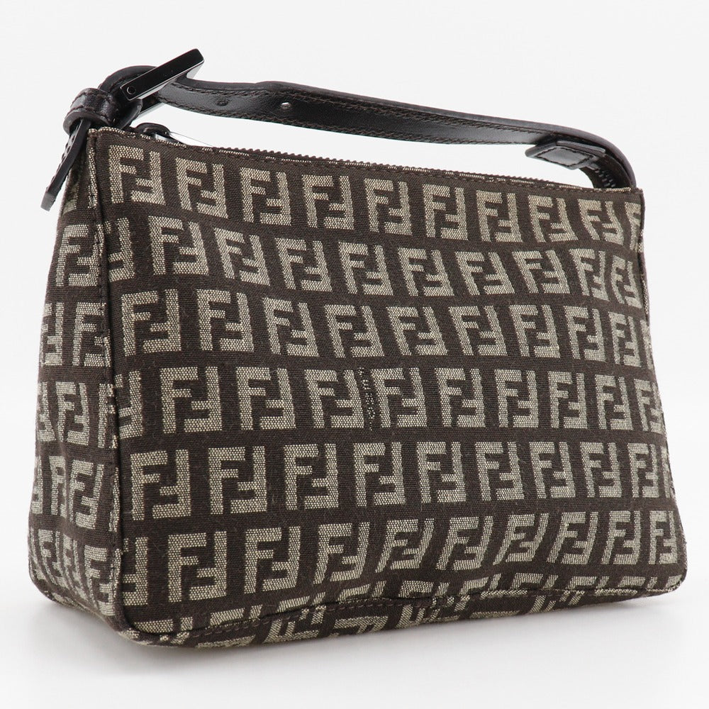 Fendi Pouch 8N0001 Bag Accessory Pouch Zucchino Women Canvas Brown Mini Travel Bag