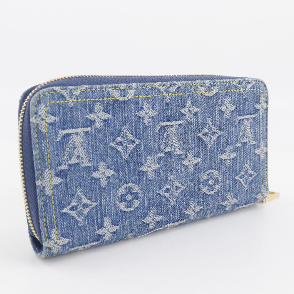 Louis Vuitton Long Purse M82958 Zippy Monogram Denim Blue Wallet Case