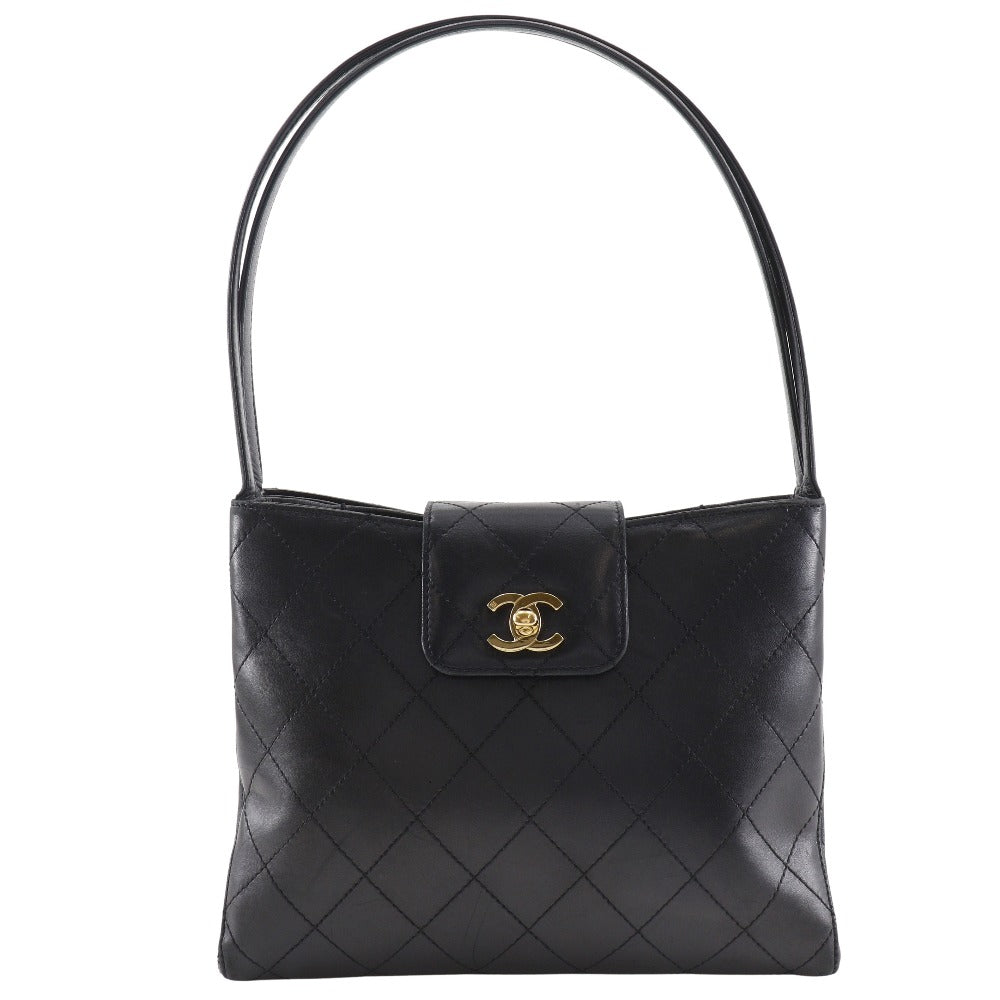 Chanel lambskin COCO Mark Bicolole Black Tote Bag
