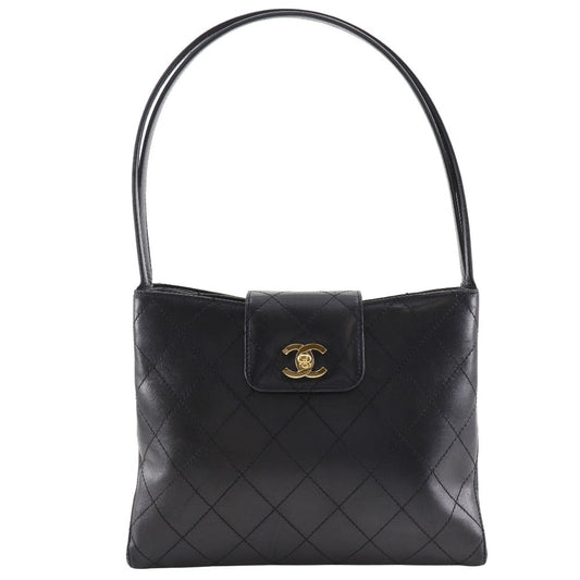 Chanel lambskin COCO Mark Bicolole Black Tote Bag