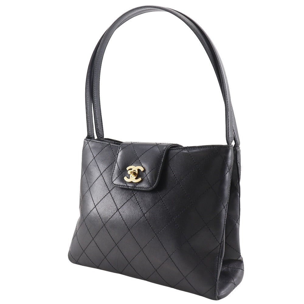 Chanel lambskin COCO Mark Bicolole Black Tote Bag