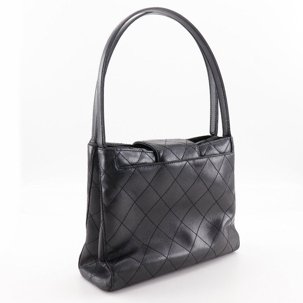 Chanel lambskin COCO Mark Bicolole Black Tote Bag