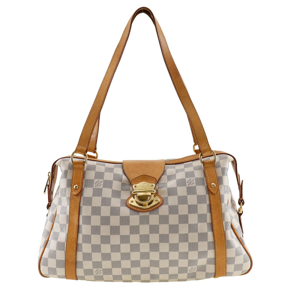 Louis Vuitton N42220 Damier Azur Stresa PM Canvas White Shoulder Bag