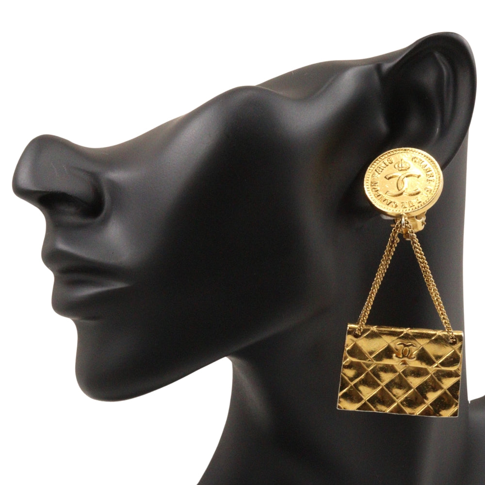 CHANEL Earring Plated Gold gold Matrasse Women  