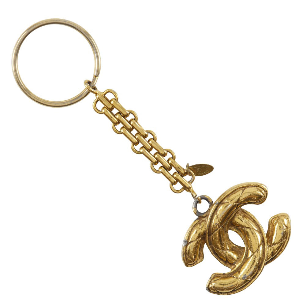 CHANEL key ring Plated Gold gold charm Women  