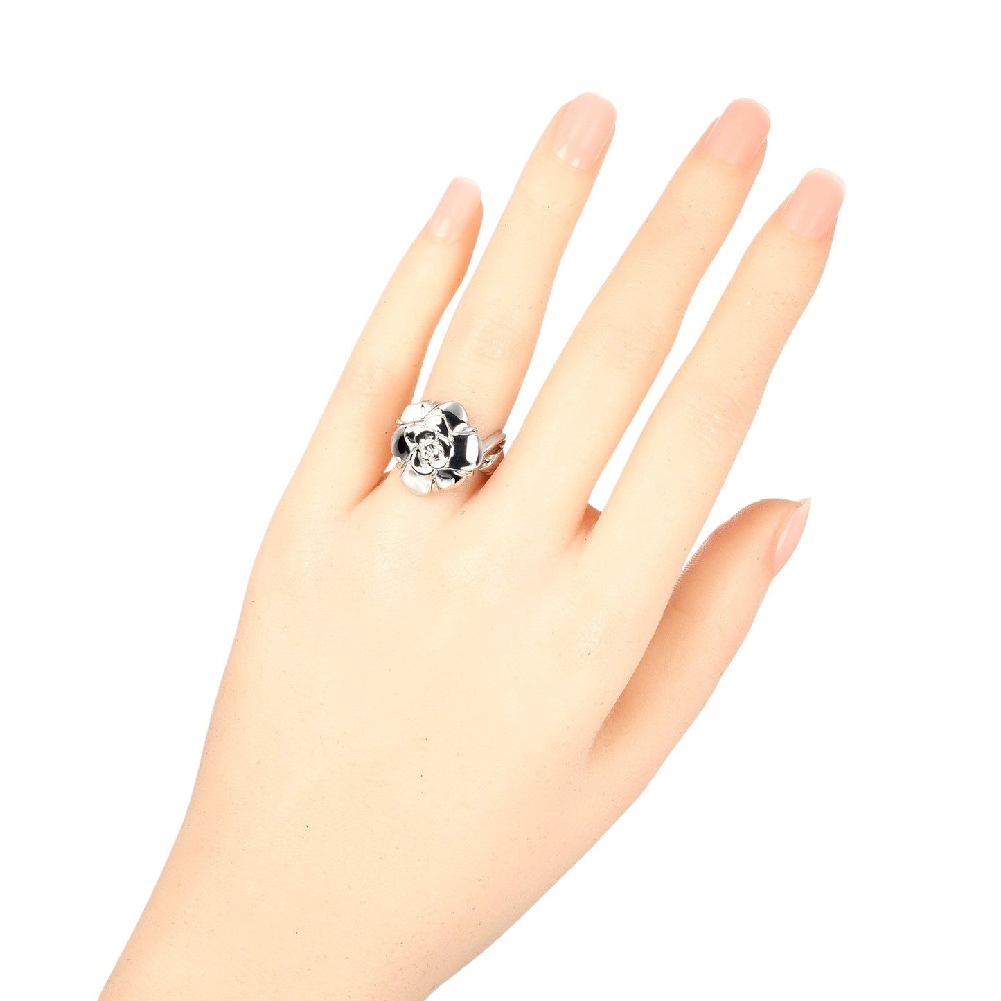 CHANEL Ring K18 white gold White gold Camelia Women  