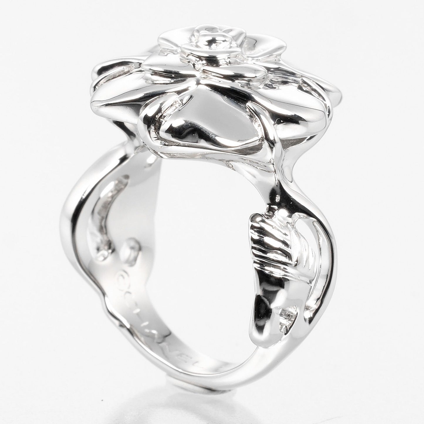 CHANEL Ring K18 white gold White gold Camelia Women  