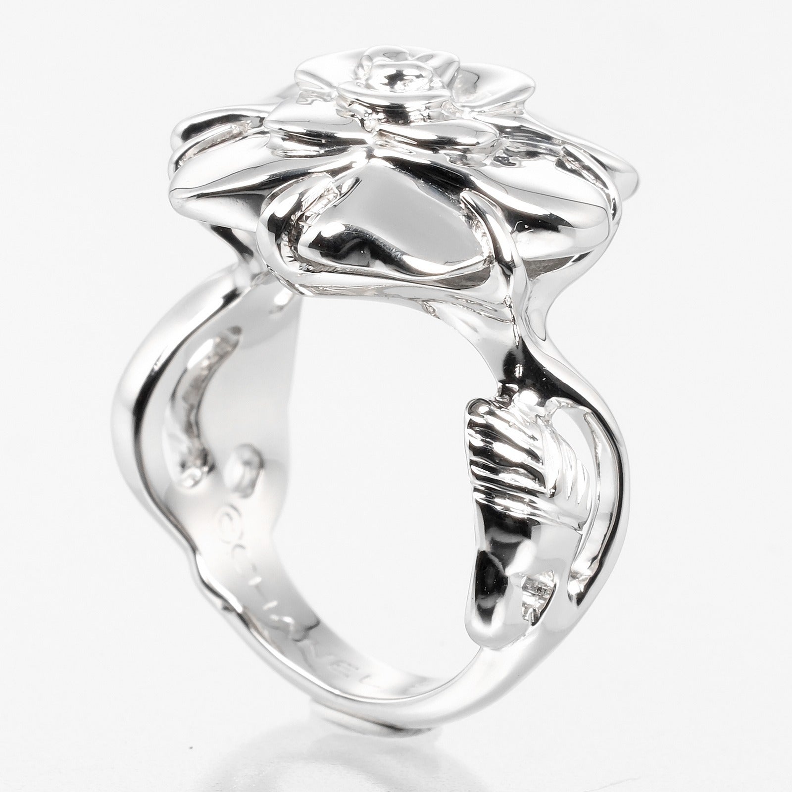 CHANEL Ring K18 white gold White gold Camelia Women  