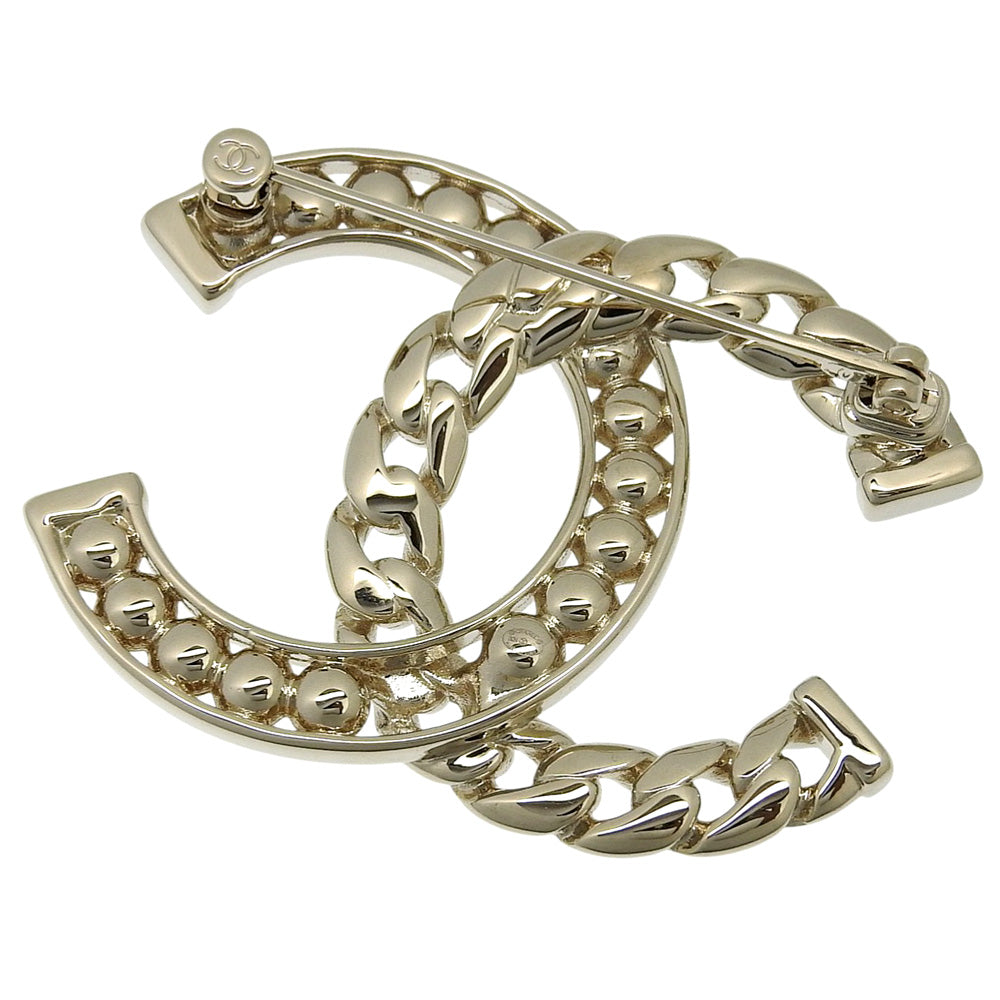 Chanel Brooch ABD111 Rhinestone COCO Mark Gold Handbag
