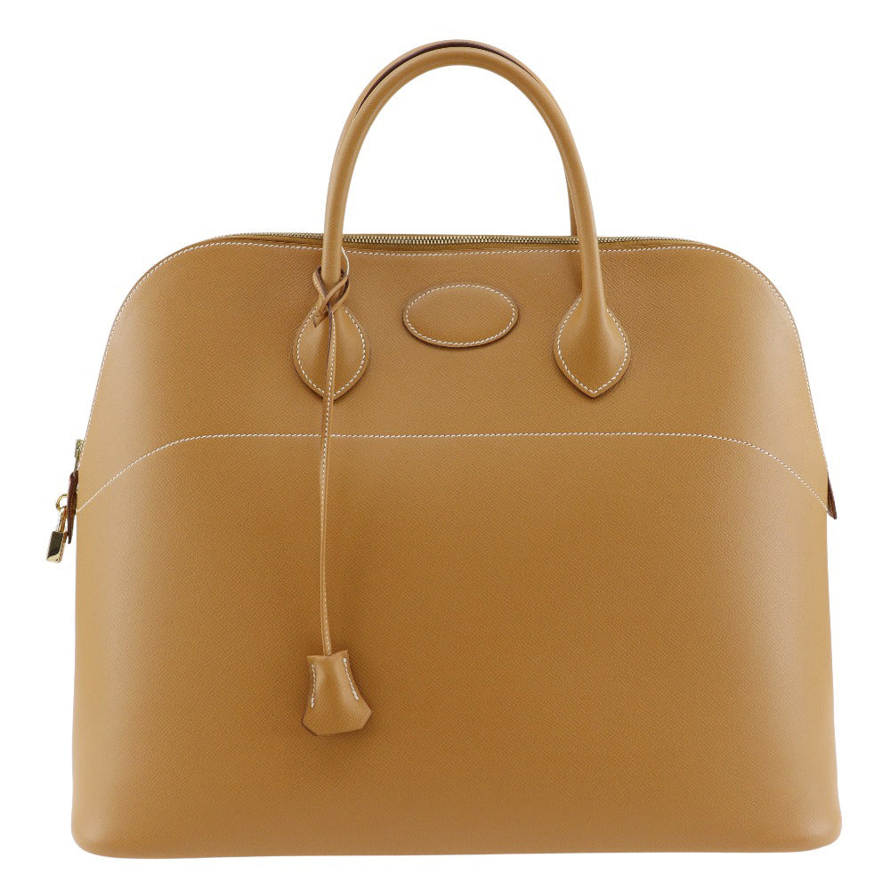 Boston Duffel Bag Ardenne Camel Metal Bored Gold Travel Bag