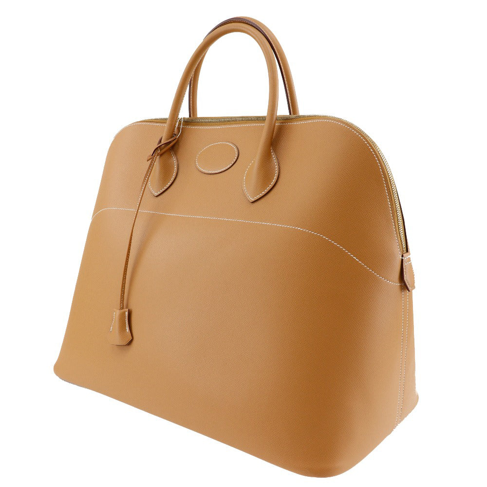 Boston Duffel Bag Ardenne Camel Metal Bored Gold Travel Bag
