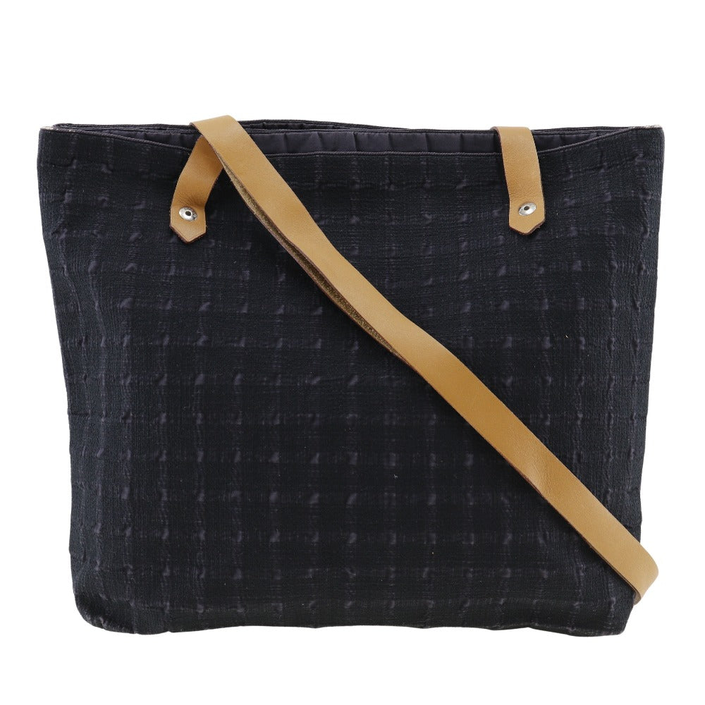 Hermes Shoulder Bag Amedaba Cava De Poche Canvas Black