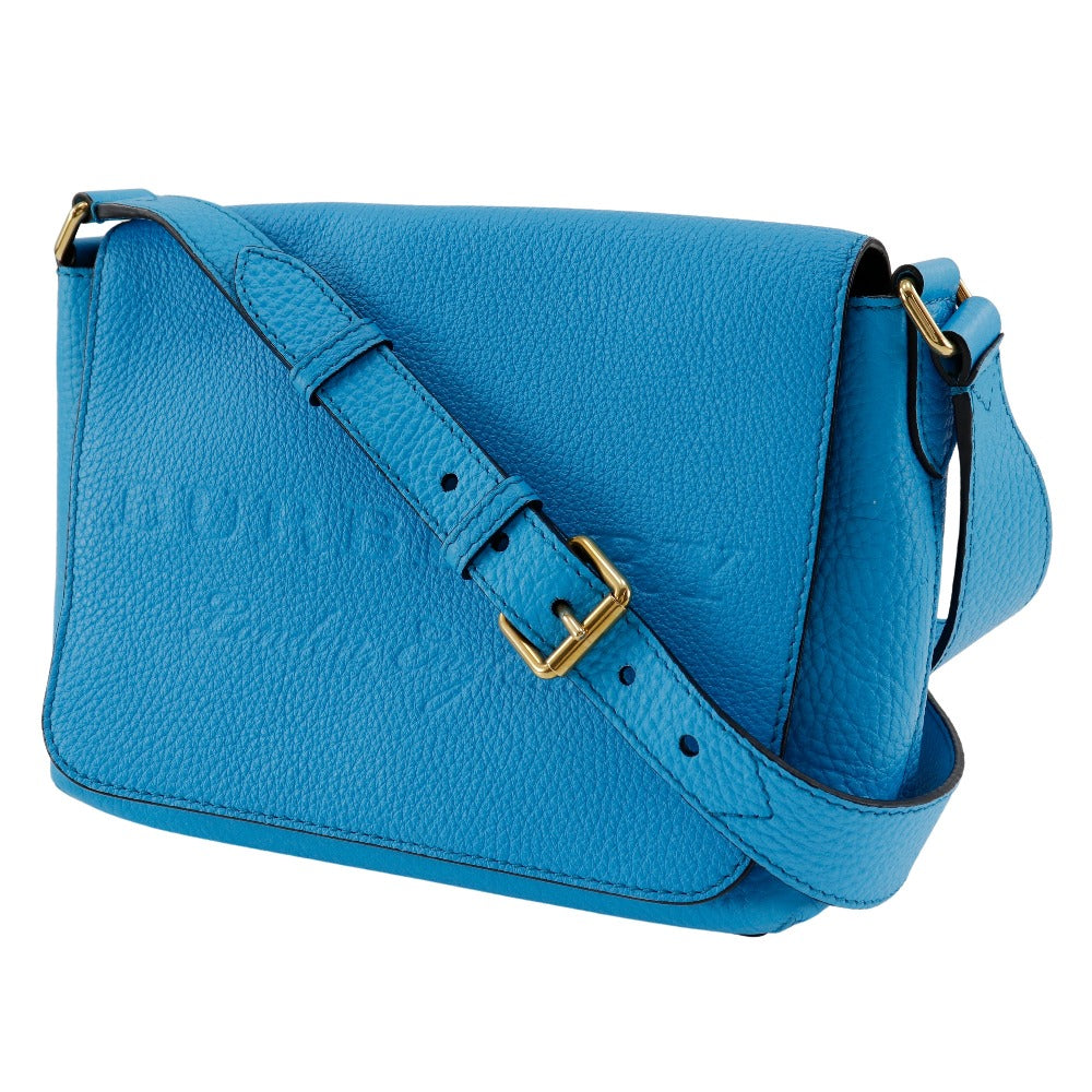 Burberry Shoulder Bag Women Leather Blue Logo