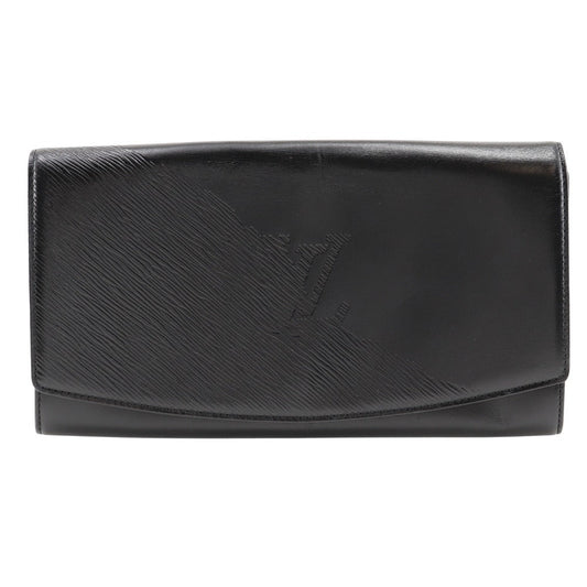 Louis Vuitton M63962 Opera line Aegean Leather Black Clutch Bag 2