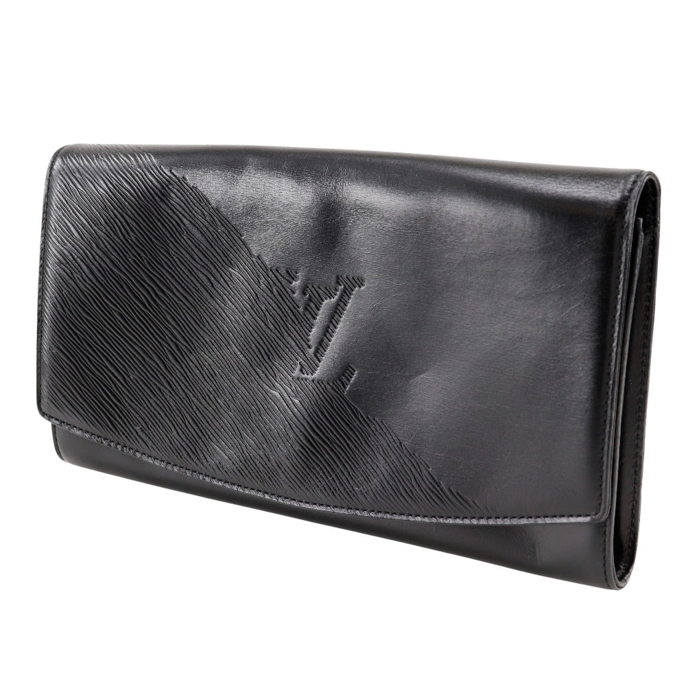 Louis Vuitton M63962 Opera line Aegean Leather Black Clutch Bag 2