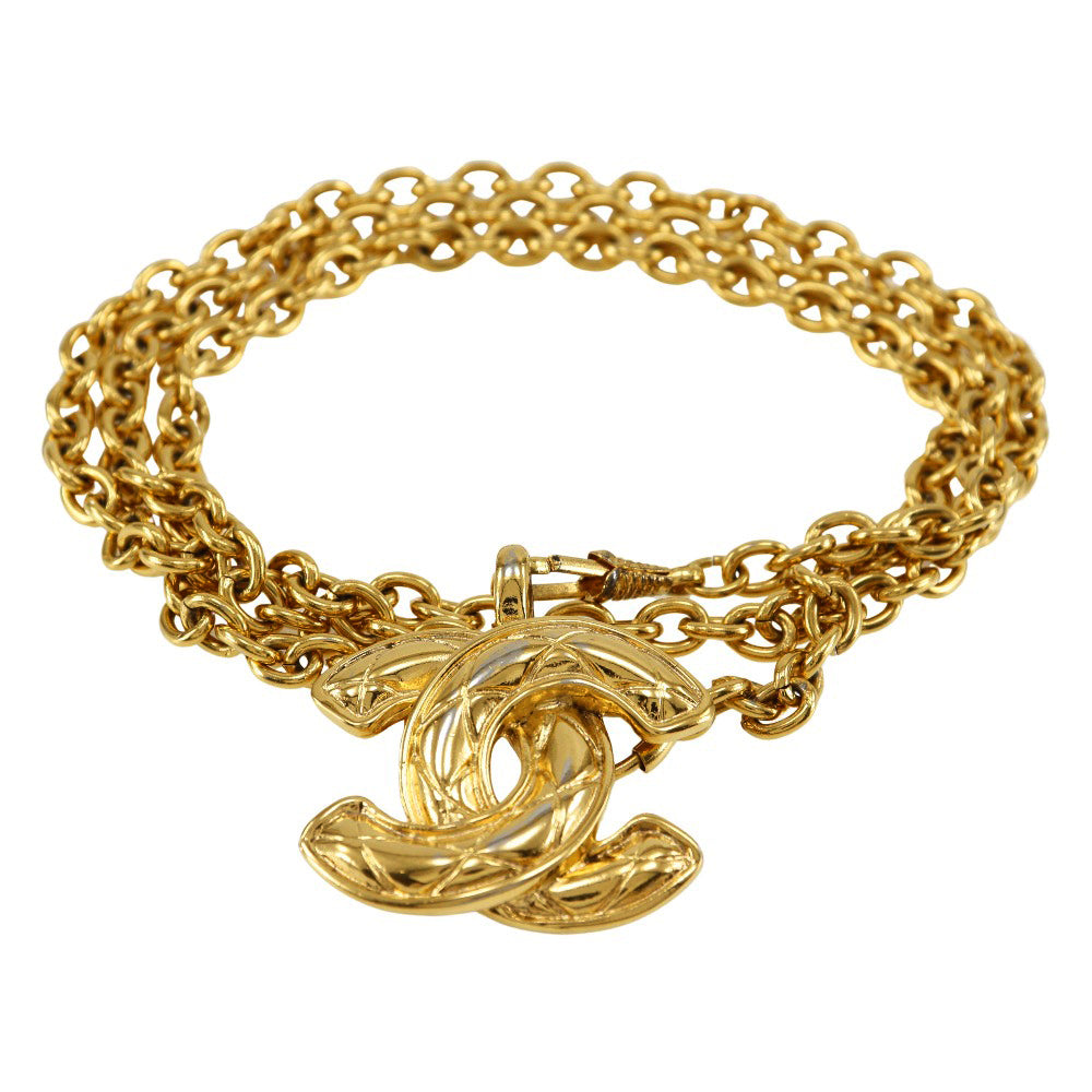 CHANEL belt Plated Gold gold   COCO Mark Chain belt Women  