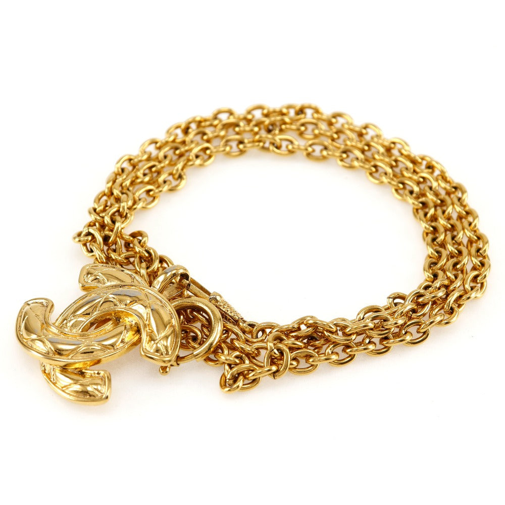 CHANEL belt Plated Gold gold   COCO Mark Chain belt Women  
