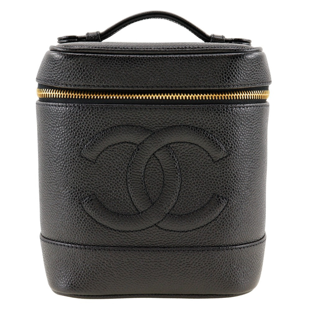 Chanel Caviar skin Vanity Black Handbag 2