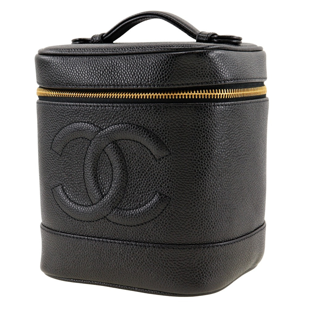 Chanel Caviar skin Vanity Black Handbag 2