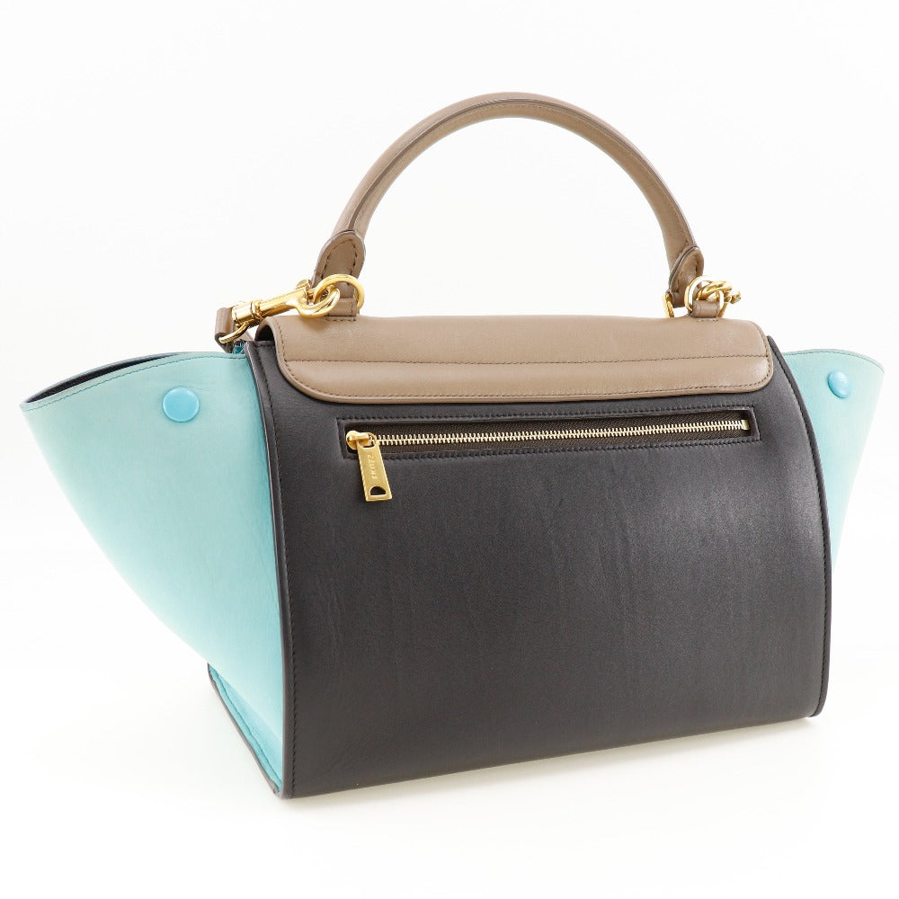 Calfskin Wayshoulder Trapeze Women Black Brown Shoulder Bag