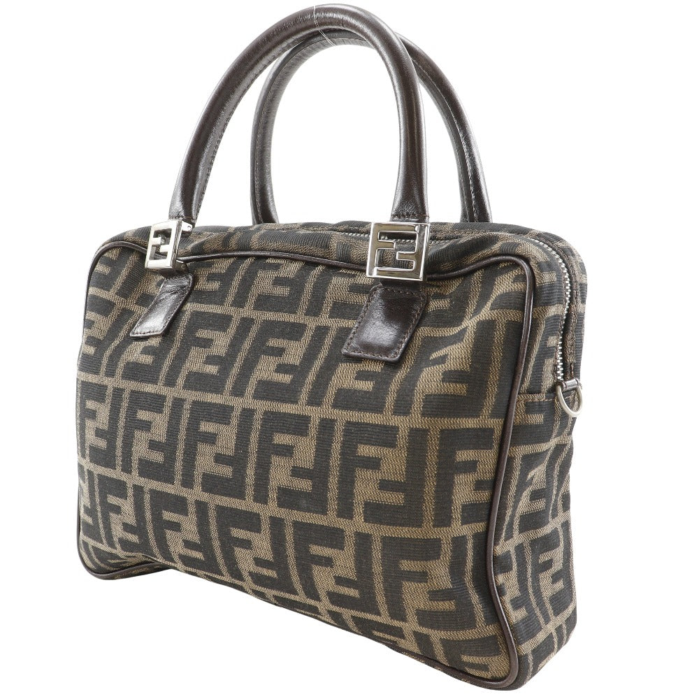 Fendi Zucca Handbag Canvas Nylon Travel Bag