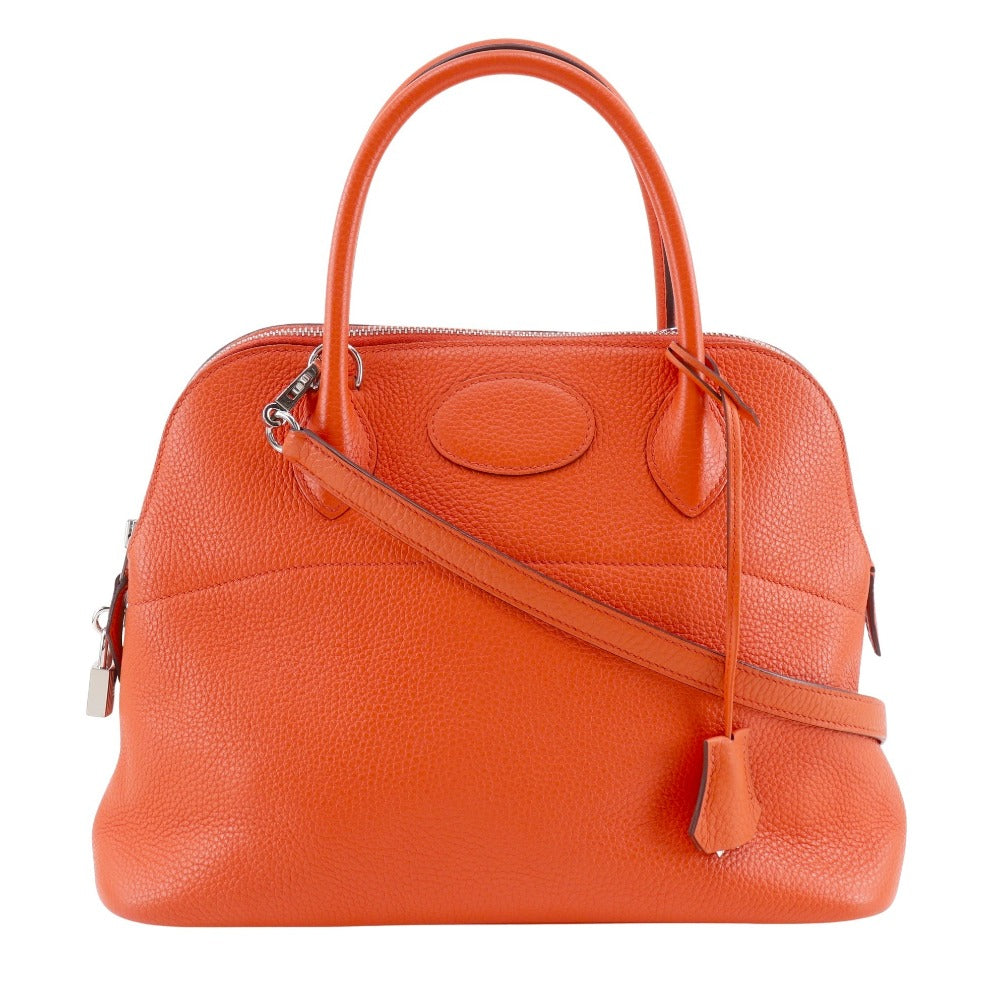 Hermes Handbag Taurillon Clemence 2Wayshoulder Bored Orange Shoulder Bag