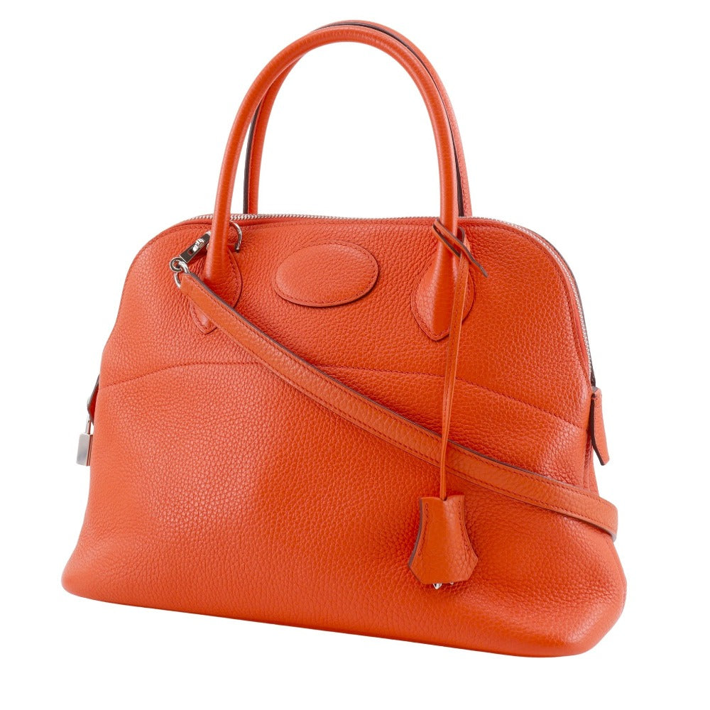 Hermes Handbag Taurillon Clemence 2Wayshoulder Bored Orange Shoulder Bag