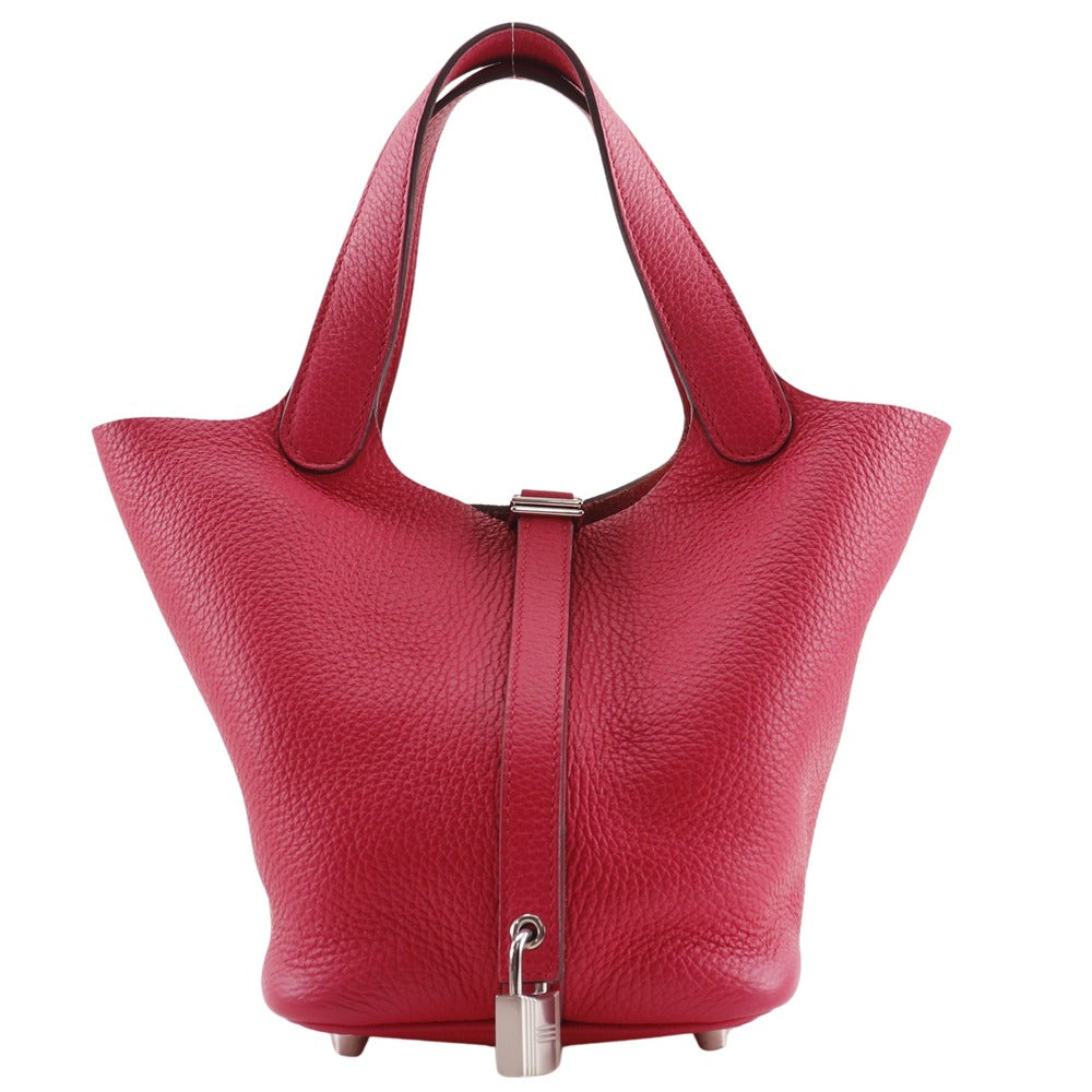 Hermes Handbag Taurillon Clemence Picotan Rock Pm Pink Travel Bag