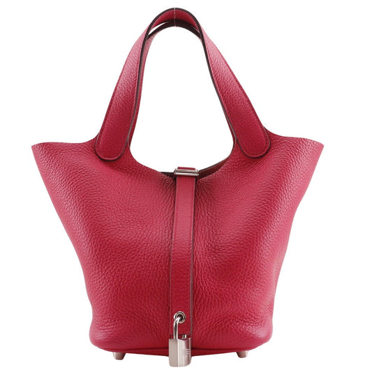 Hermes Handbag Taurillon Clemence Picotan Rock Pm Pink Travel Bag