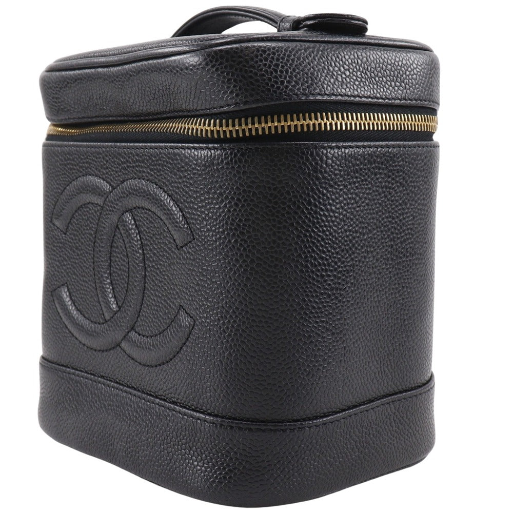 Chanel COCO Mark Vanity Black Leather Handbag