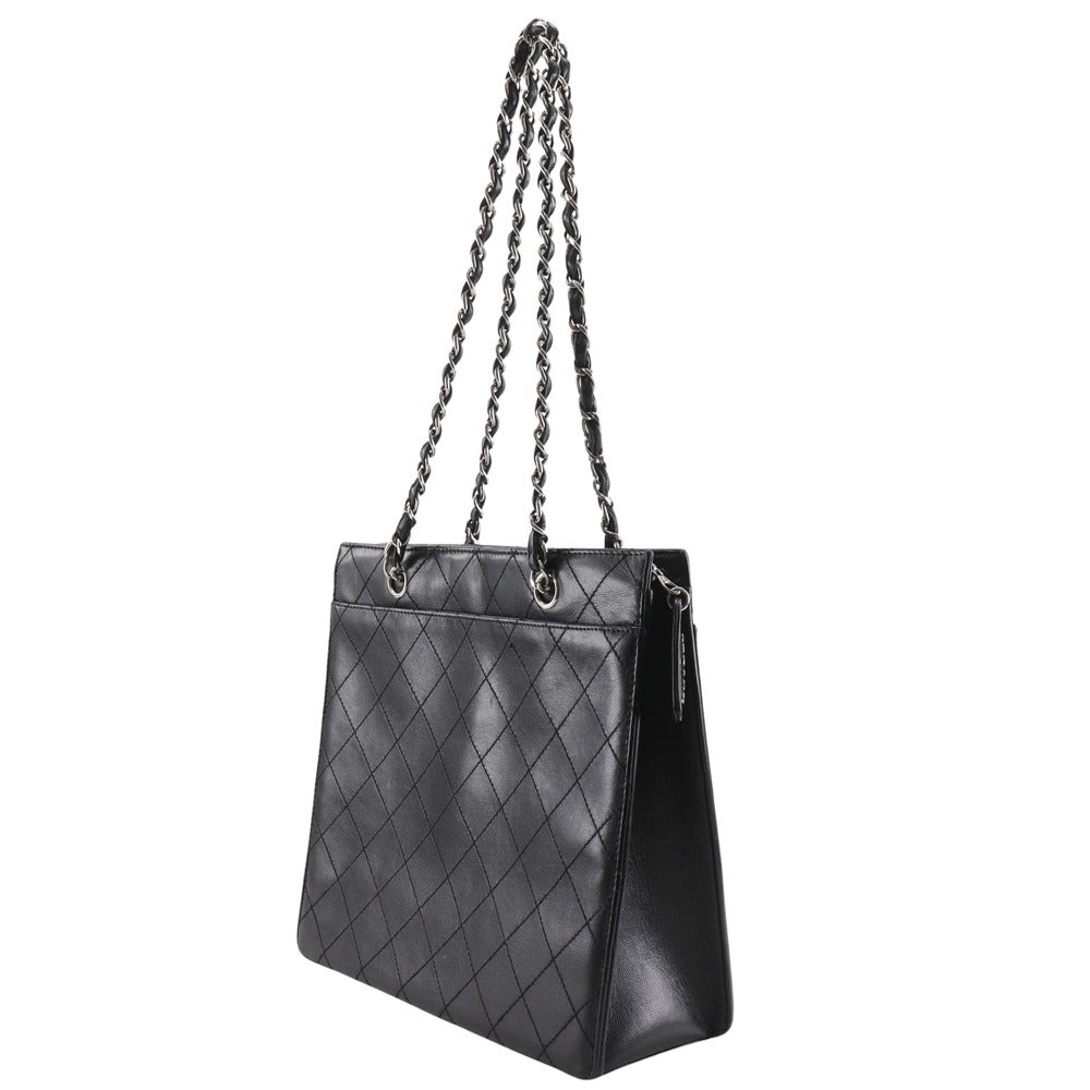 Chanel Caviar skin Matrasse Black Tote Bag