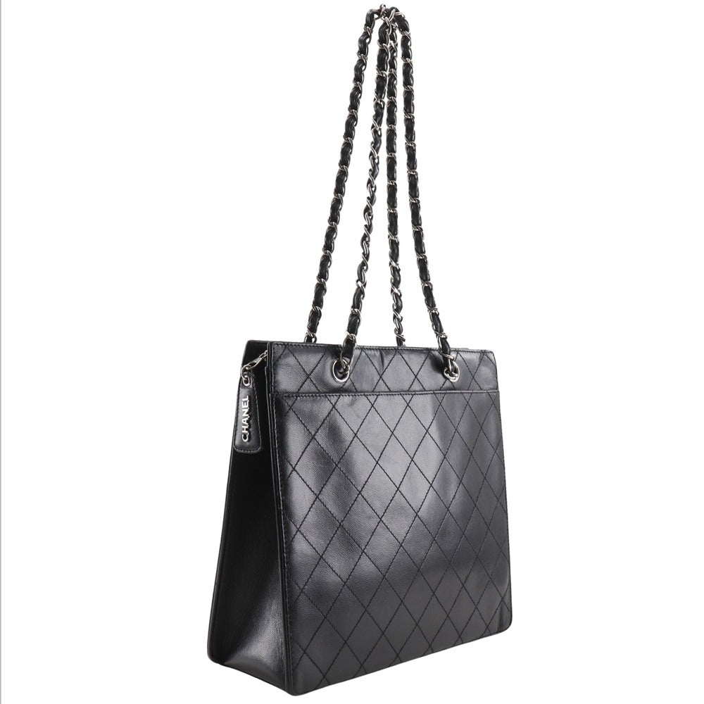 Chanel Caviar skin Matrasse Black Tote Bag