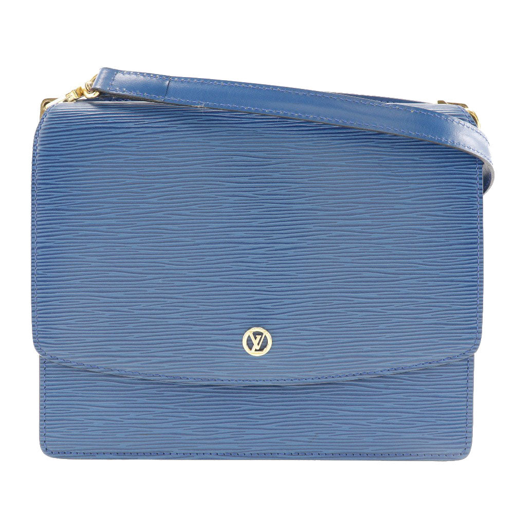 Louis Vuitton M52365 Epi W Hook Grenel Leather Blue Wallet Case