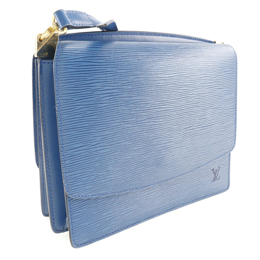 Louis Vuitton M52365 Epi W Hook Grenel Leather Blue Wallet Case