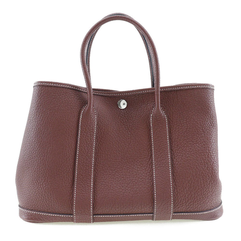 Hermes Handbag Country Wine Garden Party Tpm Women Red Travel Bag