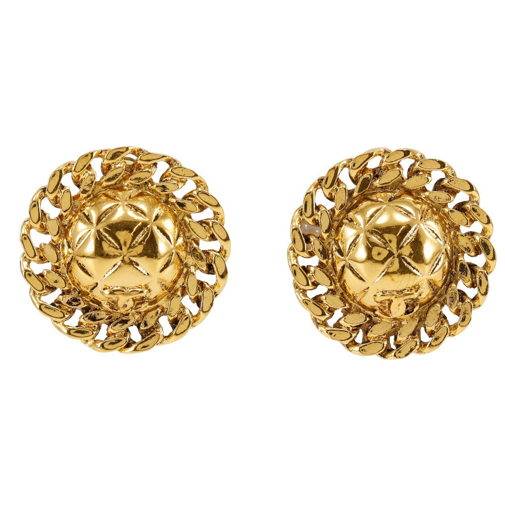 CHANEL Earring Plated Gold gold   Matrasse Chain COCO Mark Women  
