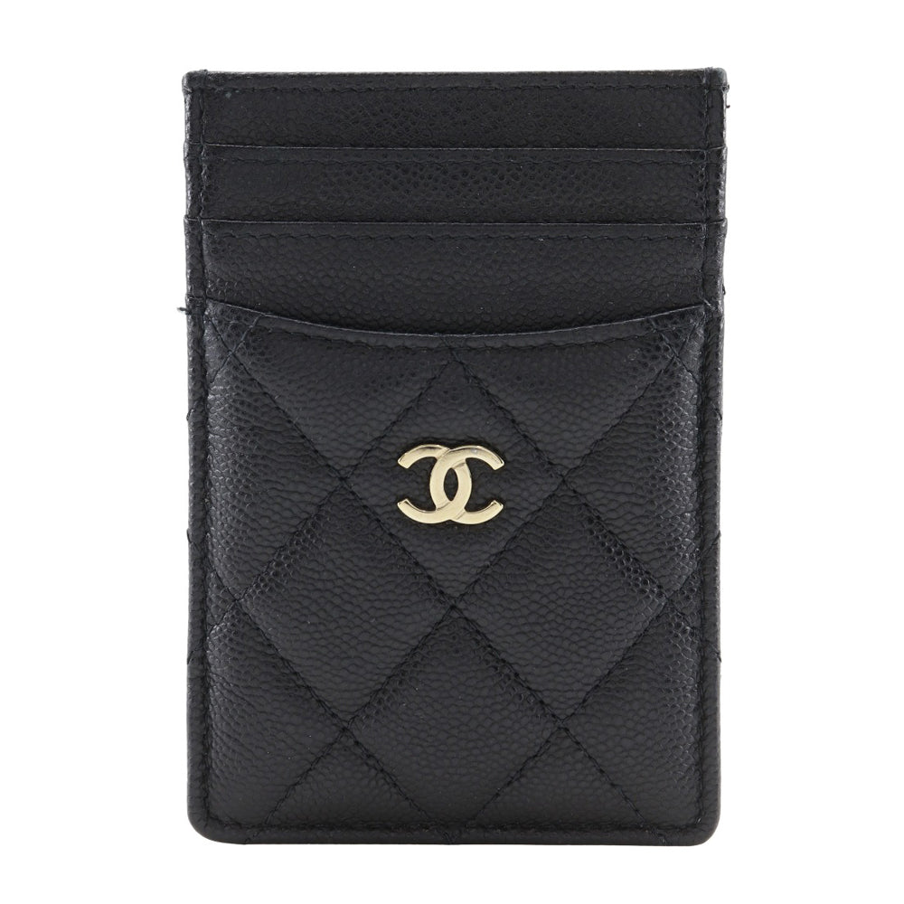 Chanel Card Cabin skin Black Gold Wallet Case