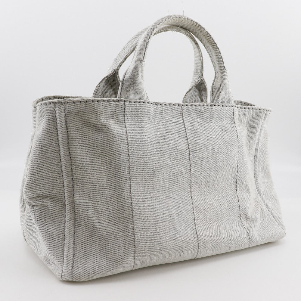 Prada Canapa 2Way Handbag Denim Travel Bag