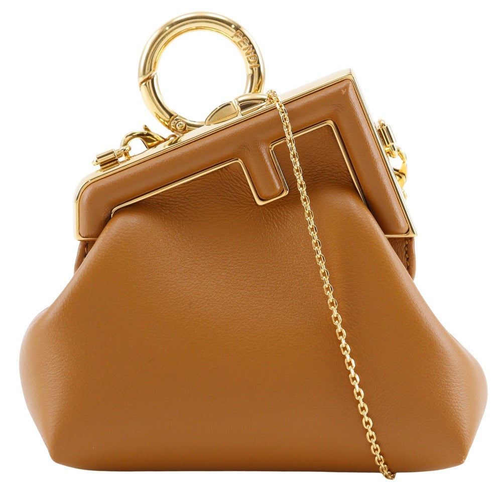 Fendi Nano First 2Way Shoulder Bag Leather