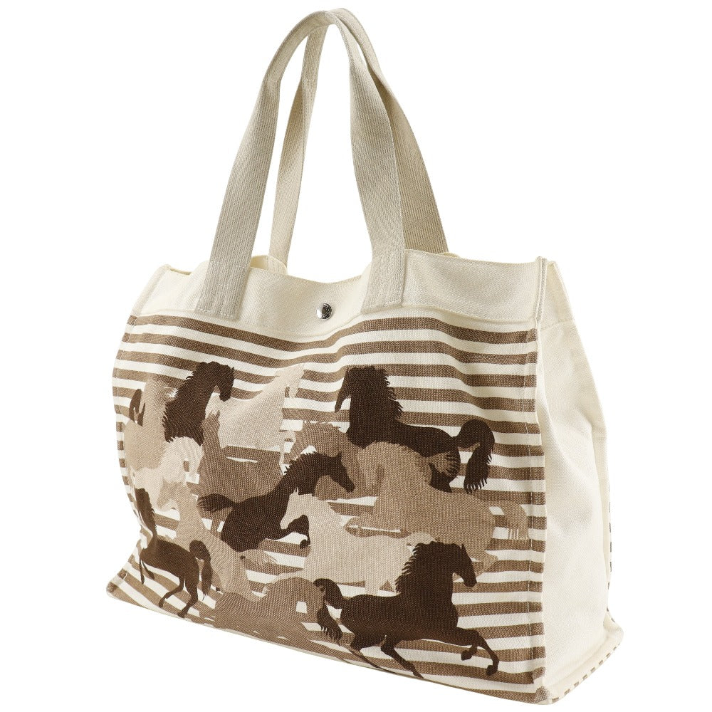 Hermes Tote Bag Off Chevault Women Unisex Canvas White Brown